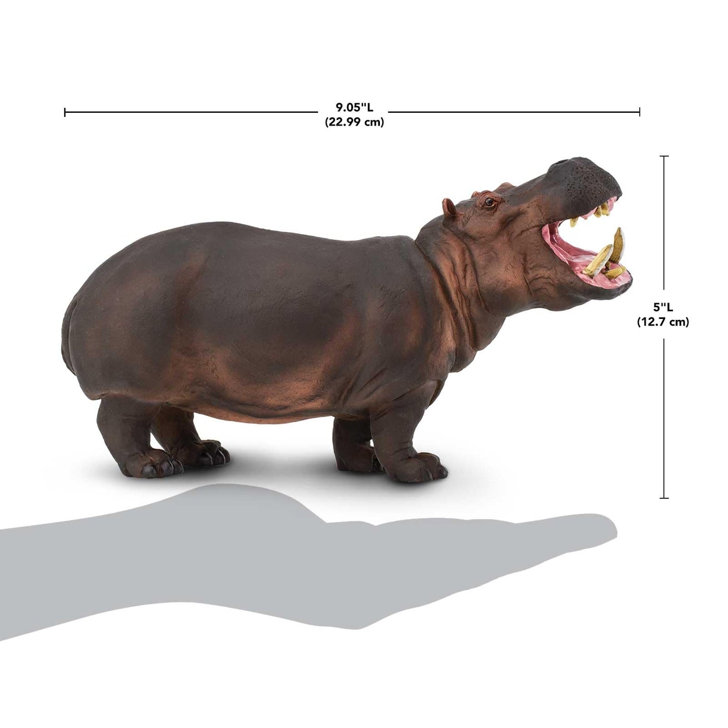 Safari Ltd. Hippopotamus Figurine - Detailed 8.75" Plastic Model Figure - Fun Educational Toy for Boys, Girls & Kids Ages 3+