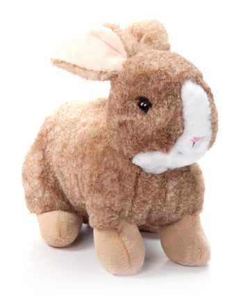 The Petting Zoo Rabbit Stuffed Animal Plushie, Gifts for Kids, Wild Onez Wildlife Animals, Brown Bunny Plush Toy 12 inches