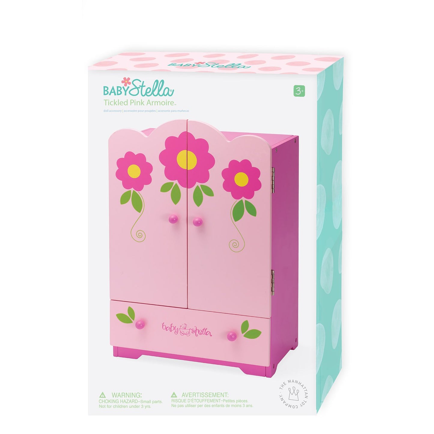 Manhattan Toy Baby Stella Tickled Pink Armoire for Nurturing Dolls
