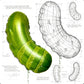 2Pcs Helium Pickle Foil Balloons Novelty Design Kind of a Big Dill Pickles Picklesburgh Sour Fruit Cucumber Funny Advertisement Positive Pickle Lover