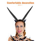 Halloween Foam Horn Headband Adjustable Black Sheep Horns Hair Accessory for Cosplay, Costume Party, and Festive Decorations