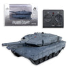 Tsiodot 2.4GHz Mini RC Tank Toy with LED and Rotating Turret. The Ultimate Military Toy for Boys and Girls (Gray)