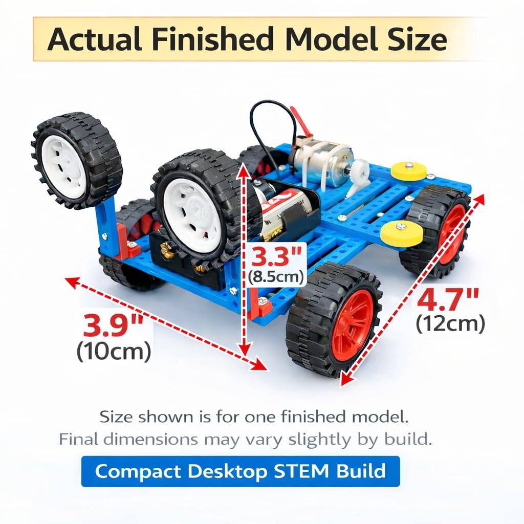 STEM Kit for Kids Ages 8-14, Build 7 Models, Solar & Motor Science Kit
