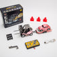 RCTRORCARY RC Forklift Truck with Trailer 1/64 Mini Alloy Remote Control Forklift, 2 Mode Speed Truck with Cargo Hook, Pallets, RC Construction