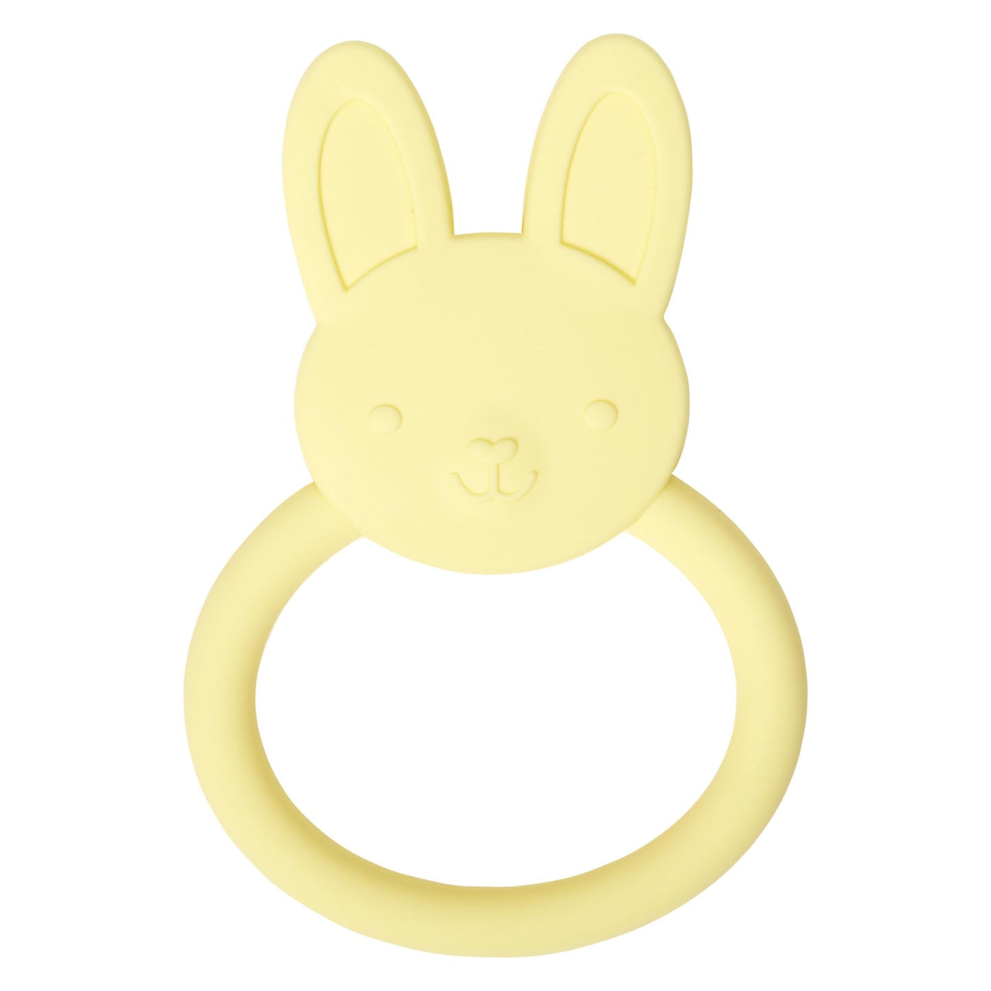 C.R. Gibson 100% Food Grade Silicone Bunny Baby Teether for Infants, 2.75" x 4.25", Multicolor
