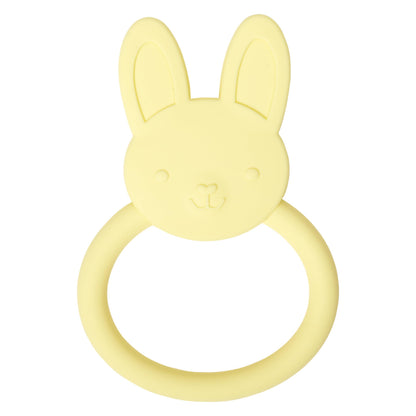 C.R. Gibson 100% Food Grade Silicone Bunny Baby Teether for Infants, 2.75" x 4.25", Multicolor