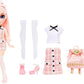 Rainbow High Jr High Series 2 Bella Parker- 9" Pink Posable Fashion Doll with Designer Accessories and Open/Close Backpack. Great Toy Gift for Kids