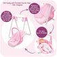 Badger Basket Doll Swing Carrier - Adjustable Toy Swing for 18 Inch Dolls with Sturdy Frame, Lightweight Portable Design, and Easy Assembly - Pretend