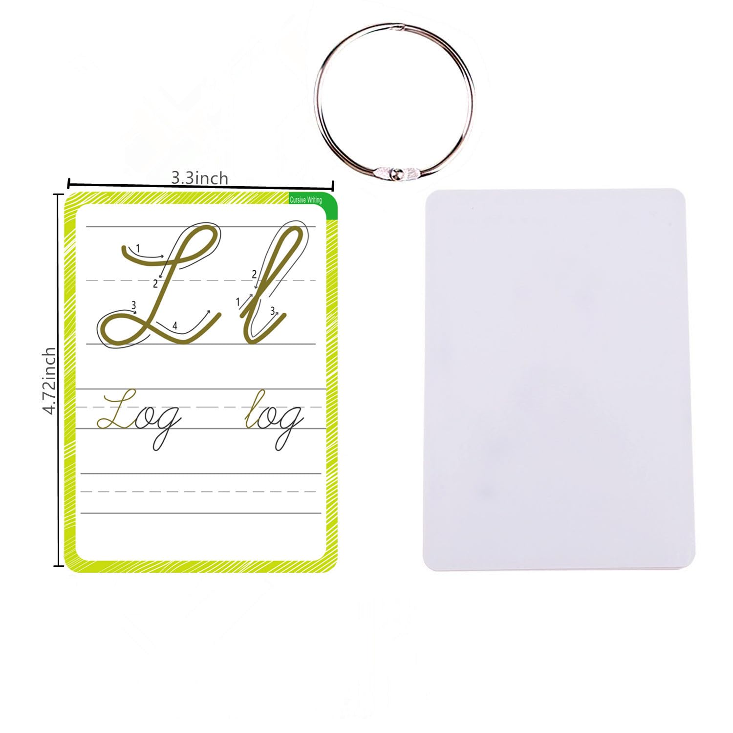 English Letters Cursive Flashcards, Uppercase&Lowercase Cursive Letter Tracing Practice, Montessori Cursive Handwriting Alphabet Flashcard,