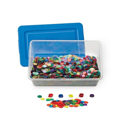 hand2mind Transparent Counters Classroom Kit, Plastic Bingo Chips, Math Bingo Tokens, Math Manipulatives for Preschool, Counters for Kids Math