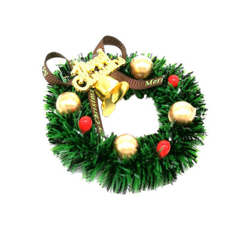 SXFSE Dollhouse Decoration Accessories, 1:12/1:6 Dollhouse Miniature Scene Christmas Wreath Pretend Model
