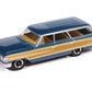 1964 Country Squire Guardsman Blue Metallic with Woodgrain Sides Muscle Wagons Series 1/64 Diecast Model Car by Auto World 64522-AWSP205A