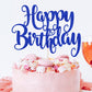 FmiyunEea Happy Birthday Cake Topper- Glitter Happy Birthday Cake Decor, Handmade Anniversary/Birthday Party Supplies (Deep blue)