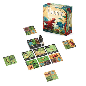 Chomp Board Game - Tile Laying Game - 1 Minute to Teach - 1 to 4 Players - 20 Minute Play Time (Chomp Base Game)