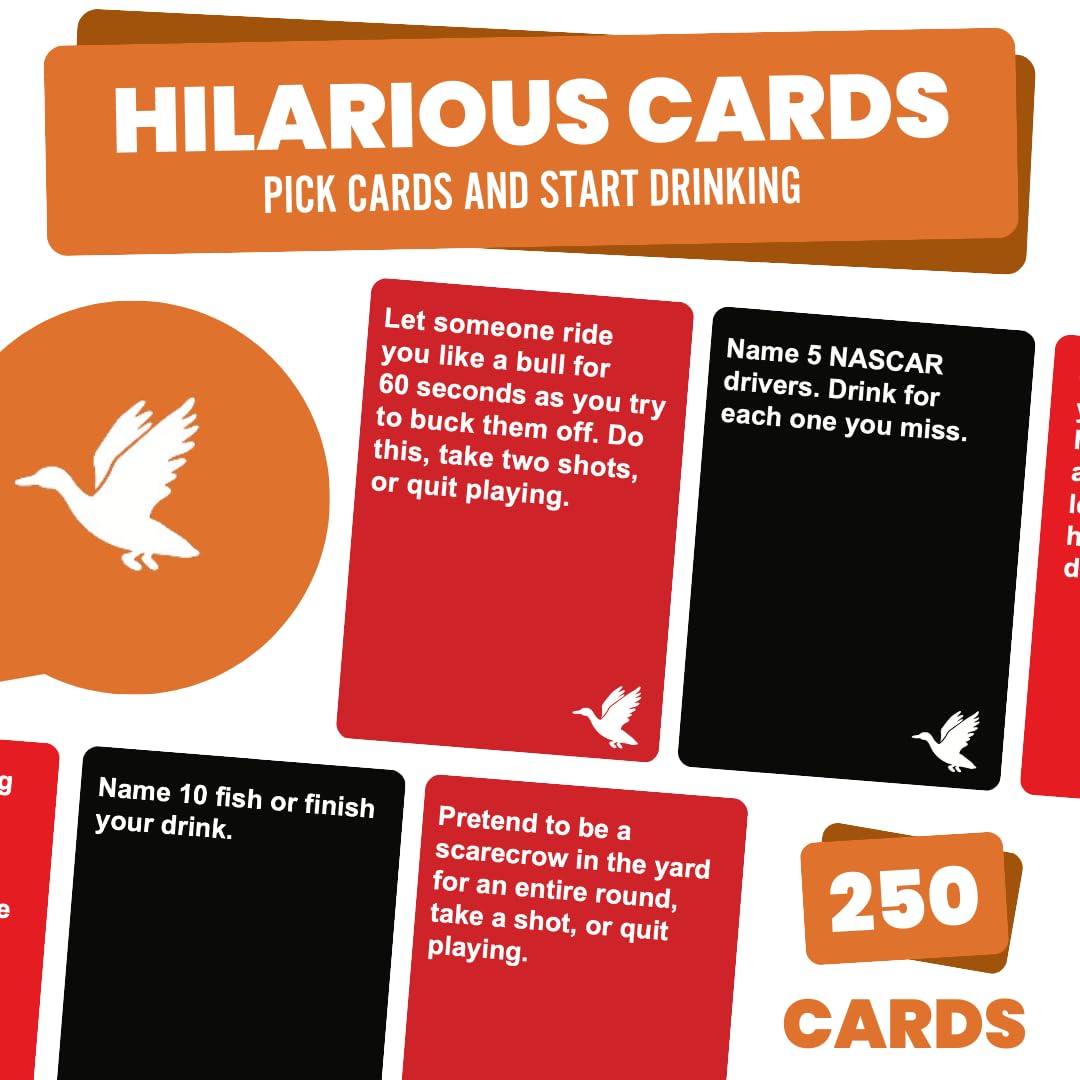 Do or Drink Redneck Edition - Rowdy Party Game with Outrageous Dares & Country Challenges Hilarious Drinking Card Game for Adults and Family
