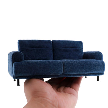 1:12 Scale Armchair Sofa, Modern Miniature Furniture for Dollhouse, Model Displays, and Home Decor (Color: Olive Green)