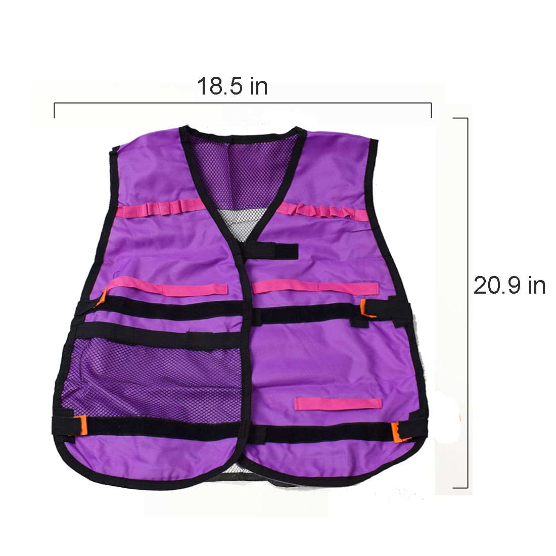 KAREZONINE Kids Tactical Vest Kit for Nerf Guns Tactical Jacket Kit for N-Strike Elite Series with 50 Refill Darts Bullets Reload Clips Wrist Band