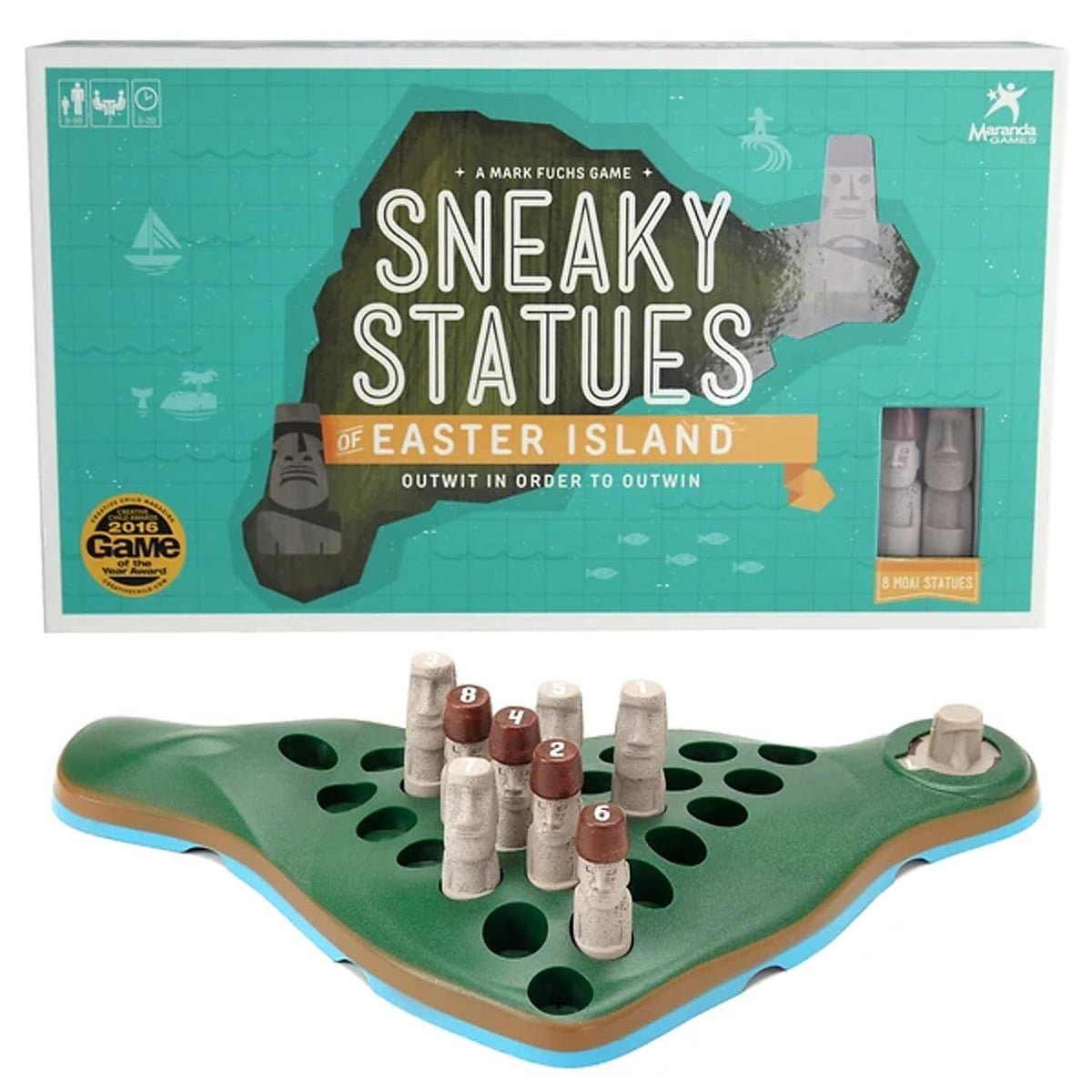 Sneaky Statues Easter Island Strategy Board Game Family Night Ages 8+