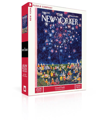 New York Puzzle Company - New Yorker Grand Finale - 1000 Piece Jigsaw Puzzle for Adults by Ilonka Karasz