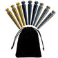 WE Games Premium Easy Grip Metal Cribbage Pegs with Tapered Design - Set of 9, Sleek and Stylish for Cribbage Boards, (3 Gold, 3 Silver, 3 Black) Fits