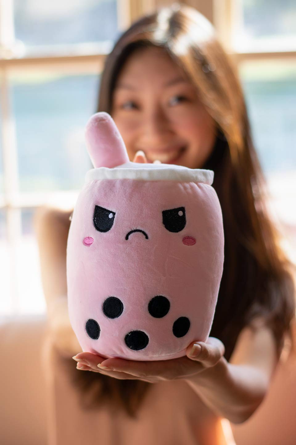 Original Boba Tea Reversible Boba Plush - Happy to Mad
