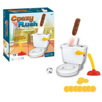 Kinaxixi Poop Shoot Game for 2-6 Players Interactiive Toliet Gags Gifts for Family Practical Joke Toys Creative Toliet Flushiing Game Funny White