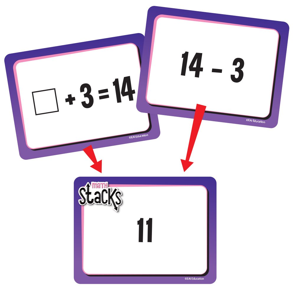 EAI Education Math Stacks Addition & Subtraction Game: Grades 1-2