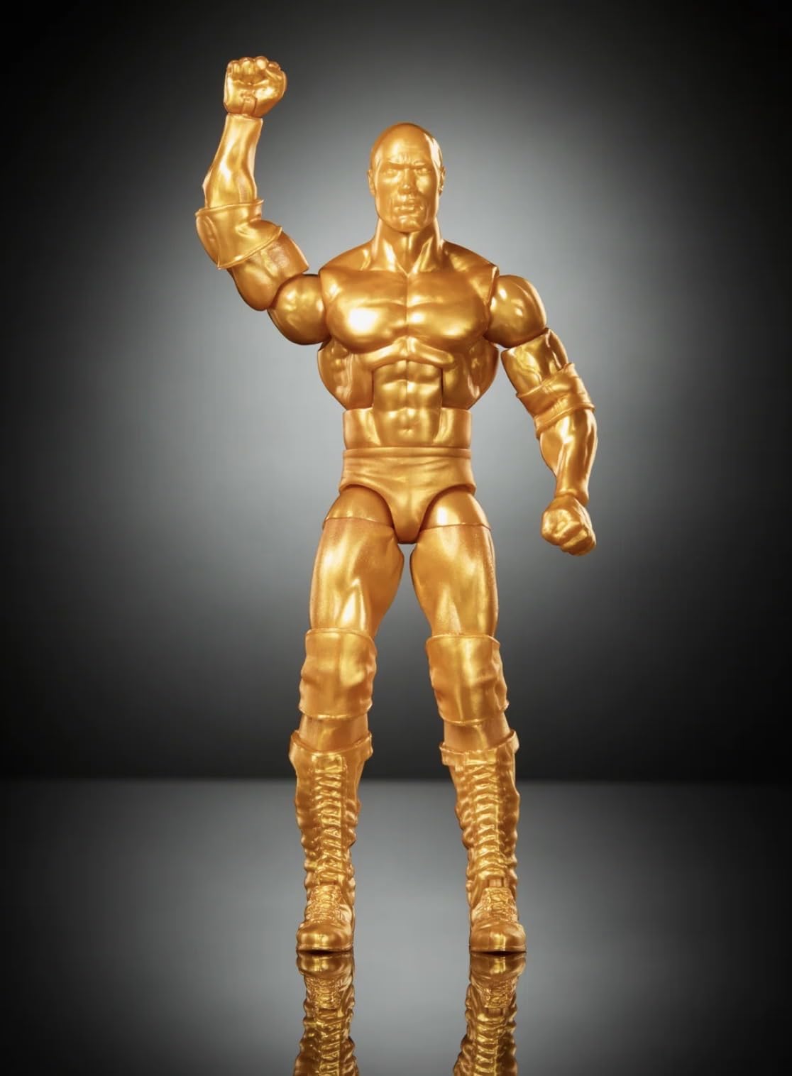 WWE The Rock The Final Boss Gold Collectors Edition Mattel Elite Collection Series 125 Wrestling Action Wrestler Figure Toy