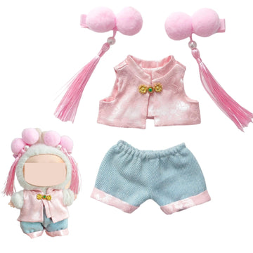 for Labubu Tang Dynasty Style Set - Traditional Chinese-Inspired Costume for 17cm Collectible Figures
