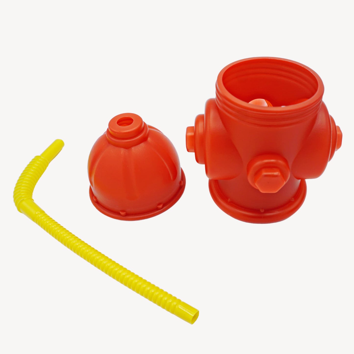 4E's Novelty Fire Hydrant Straw Cups With Lids (10 Pack) 12oz - For Paw Dog Patrol, Firefighter Birthday Party Favors, Firetruck Fireman Party