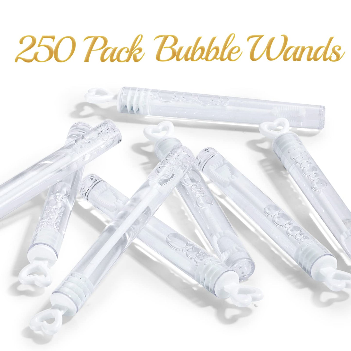 250 Pack Mini Bubble Wands Bulk, Party Favors for Weddings, Valentine's Day, Anniversaries, Celebrations, Graduation, Birthday for Boys Girls Kids