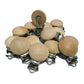 5pcs Natural Beech Wood Pacifier Clips Teething Grasping Toy Suspender Clips Charm Antique DIY Wooden Pacifier Chain Accessory (3.5cm/5pcs)