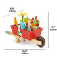 Tender Leaf Toys Garden Wheelbarrow Set - Deluxe Wooden Gardening Toy with Tools & Accessories - Supports Learning, Creativity & Outdoor Role Play