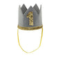 FEESHOW Baby Girls Boy First 1st Birthday Hat Prince Party Sparkle Crown Elastic Headband Cake Smash Photo Prop (Gray Number 1)