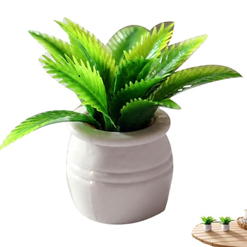 Miniature Dollhouse Potted Plant, 1:12 Scale, for Decoration, Christmas Birthday Present, DIY Handicrafts, Miniature Dollhouse Accessories