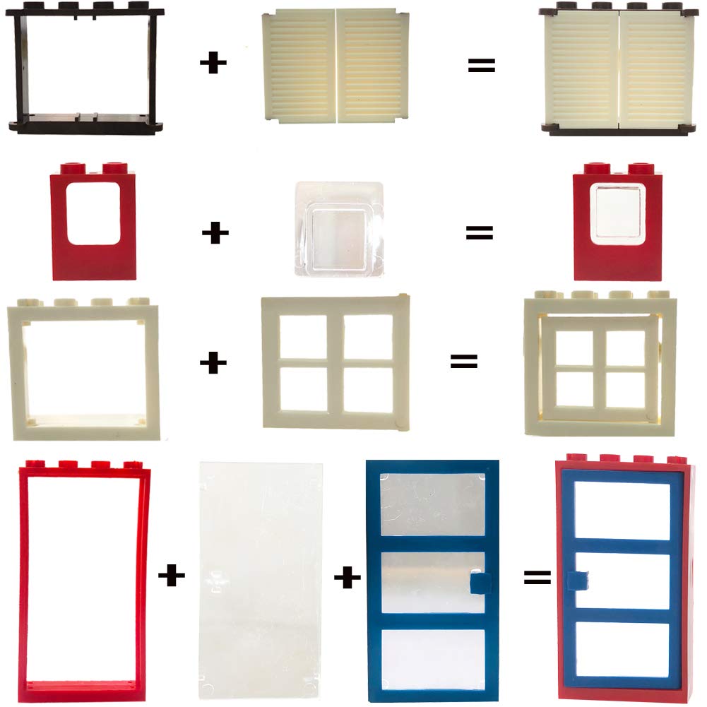Taken All 82 Piece Windows & Doors & Fences Sets Building Block Toy -Compatible Major Brands Children Gifts