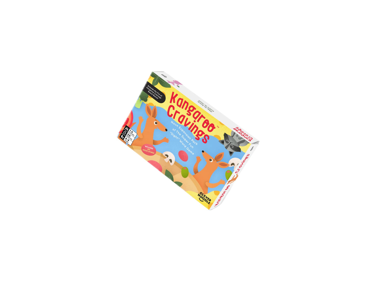 Kangaroo Cravings Noun Expansion Pack - Learn to Read 100 Noun Word Cards - Fun Learning Resources & Word Game for Kids Ages 4-9 - Parent and Teacher