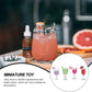 4Pcs Miniature Dollhouse Beverage Set, 1:12 Scale Mini Miniature BottlesResin Wine and Juice Bottles with Cocktail Cups, Mini Food Mini House Drink