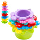 INNOCHEER Baby Bath Toys for Toddlers, Water Table Toys with Mold Free Stacking Cups, Quick Dry Organizer Net, 13 Pcs Bathtub Game, Beach and Pool