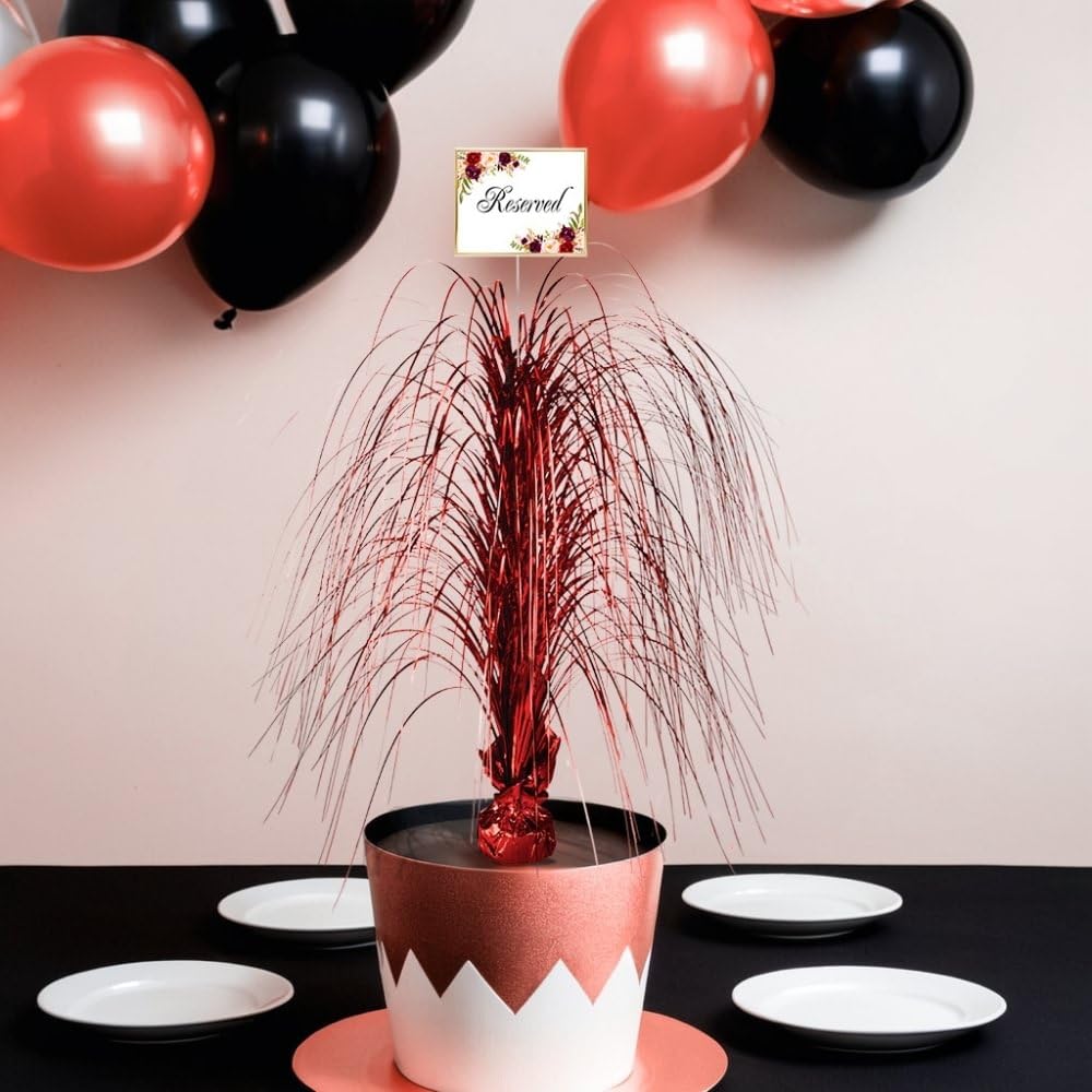 Stunning Apple Red Foil Spray Centerpiece - 28" (1 Pc.) - Eye-Catching & Versatile Decor - Perfect For Any Event