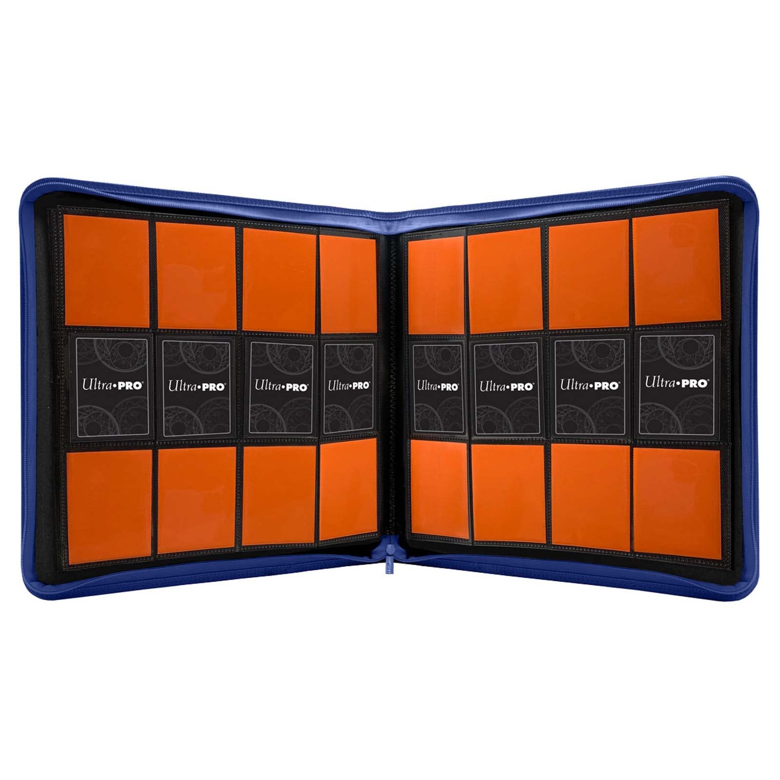 Ultra PRO - Vivid 12-Pocket Zippered PRO-Binder (Blue) - Protect and Store your Valuable Gaming cards, Sports cards or Collectible Cards, Store and