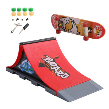 Skate Park Kit Ramp A-F Parts for Tech Deck Finger Board Handrail Ultimate Sport Training Props Games Interesting Indoor Toys for Boys (A)
