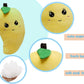 BABOLI Cuddly Mango Plush Toy Pillow Adorable Soft Fruit Stuffed Animal with Smile Face and Cute Expression Pretty Sweet Gifts for Kids Boys and Girls