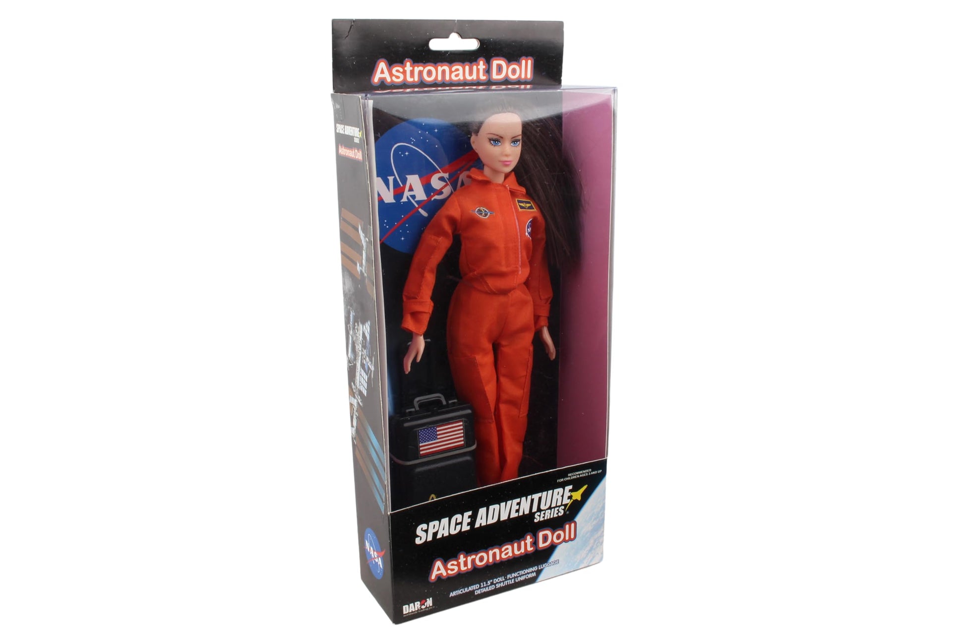 Daron Astronaut Doll (Female - Blonde) in Orange Suit, 11 inches