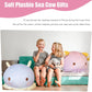 ELAINREN Big Pink Manatee Plush Soft Pillow Fluffy Sea Cow Stuffed Ocean Toy Cuddly Manatee Shape Plushie Cushion/15.7''x 13.8''