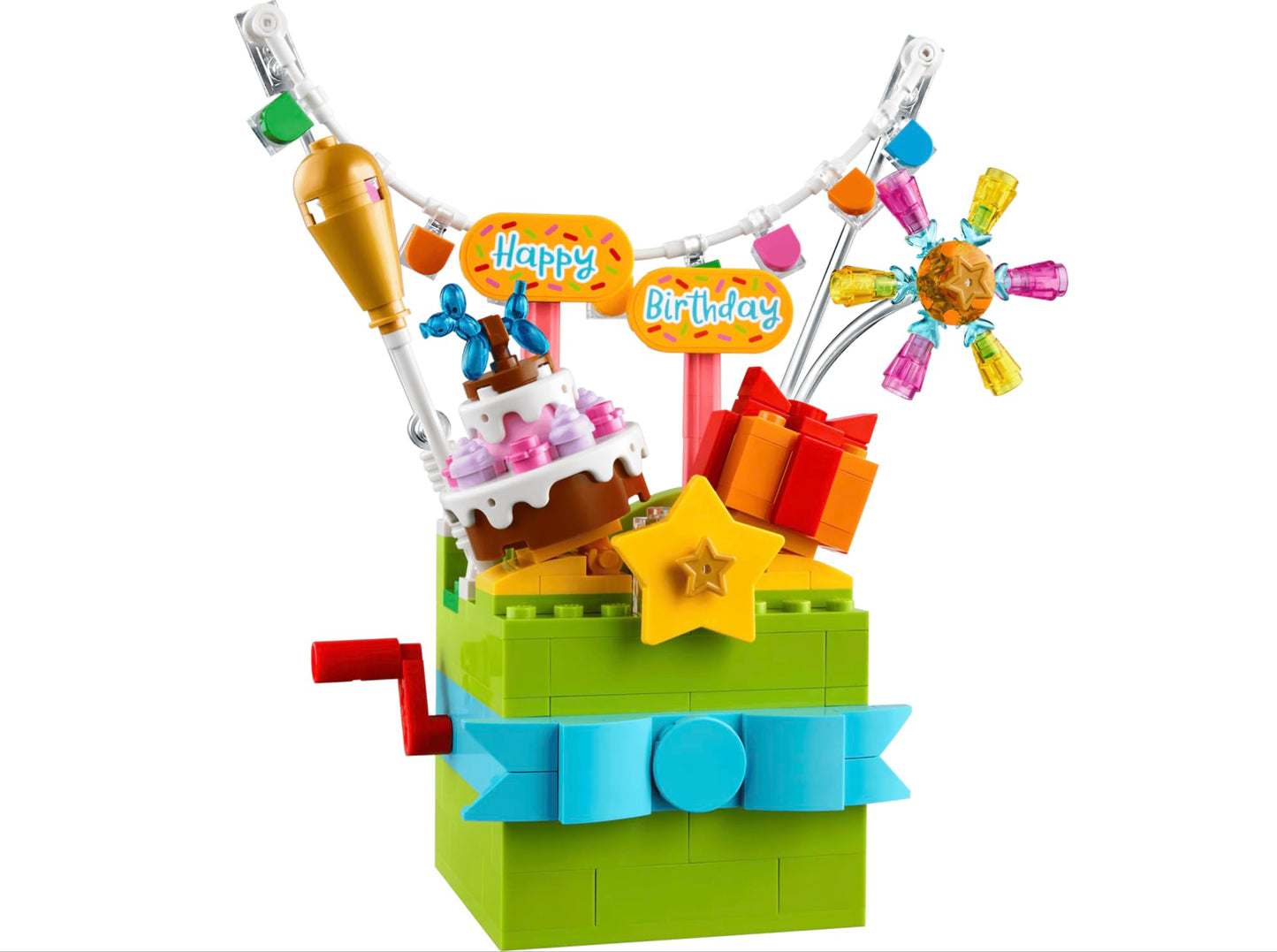 LEGO Gift Box Celebration Building Set for Kids - Happy Birthday Toy and Party Decoration for a Table or Shelf - Gift Idea for Boys and Girls Ages 7+