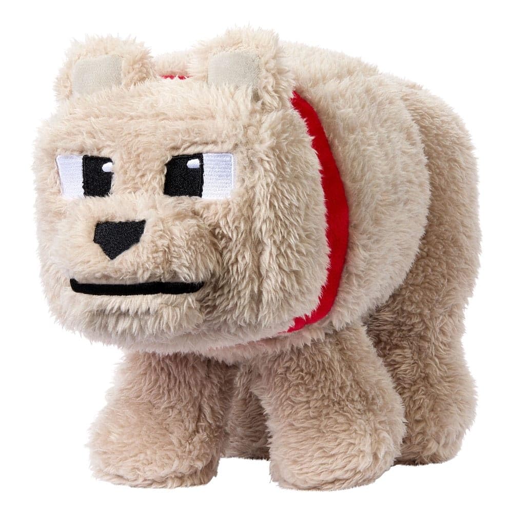 Minecraft Basic Plush Dennis The Wolf, 8-inch Collectible Soft Doll Inspired by The Movie Inspired by The Video Game