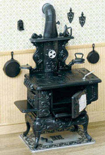 Dollhouse Miniature 1:12 Scale Cook Stove and Accessories Kit