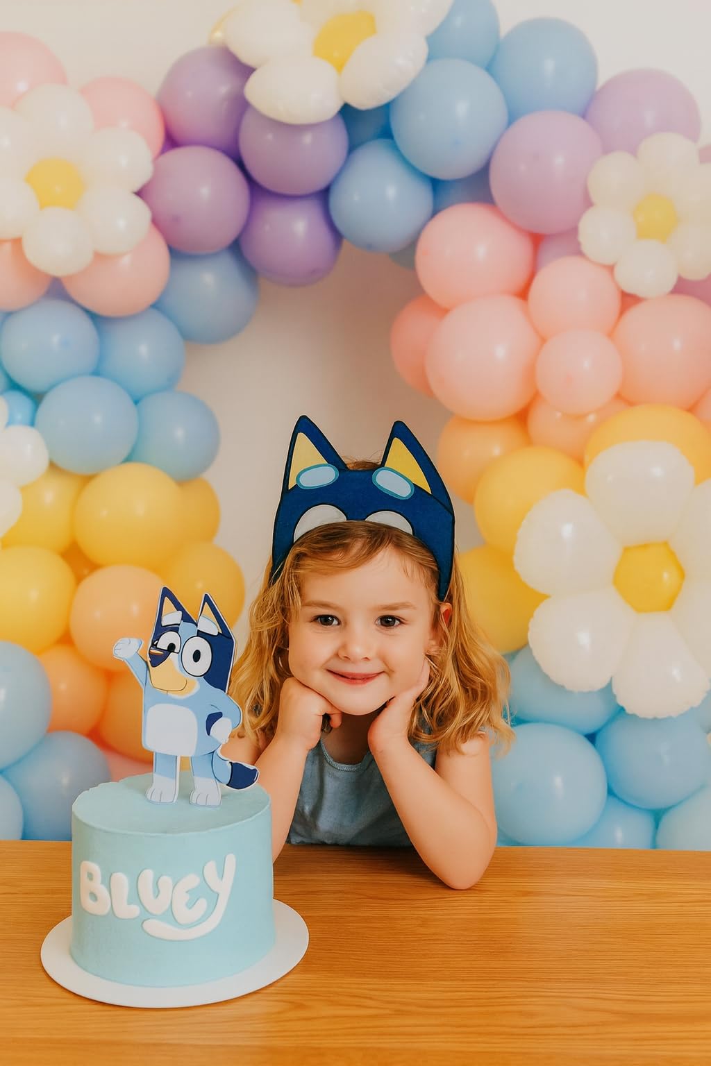 Beaumode Blue Dog Daisy Balloon Arch Garland Kit for Girls Wackadoo I'm Two Birthday Puppy Pawty Blue Dog Party Bingo Birthday Daisy Flower Groovy