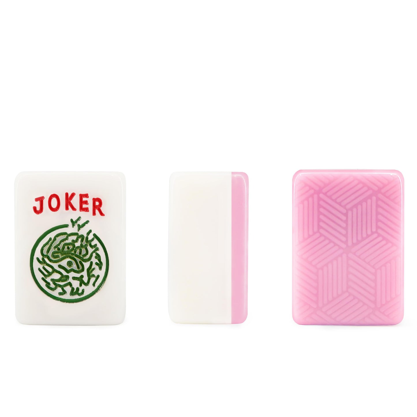 Engraved American Mahjong Tiles Set, 166 Pink 1.4" Melamine Mahjong Tiles, Easy-to-Read Jumbo Size Mah Jongg Game with Storage Bag, NMJL Compatible